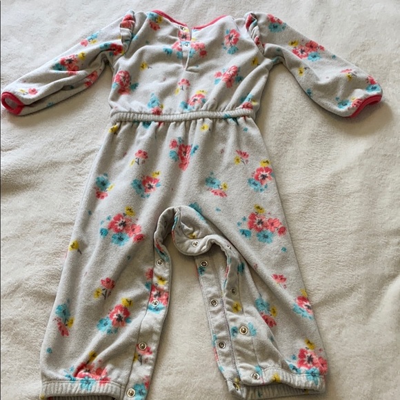 3/$12 SALE Sleep and Play Fleece Romper - Picture 2 of 4